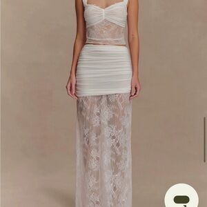 Meshki Ivory Lace Two-Piece Set